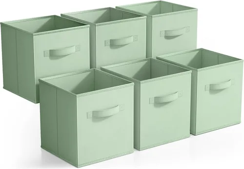 Miniatura 42 de Sorbus - Contenedores de almacenamiento de 11 pulgadas, cestas plegables de tela para organizar despensa, armario, estante, caja de juguetes, cubo