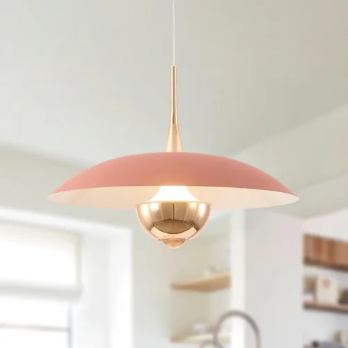 Moderna lámpara colgante LED mini luz de techo interior con sombra rosa mesita de noche oro colgante luz para cocina dormitorio pasillo