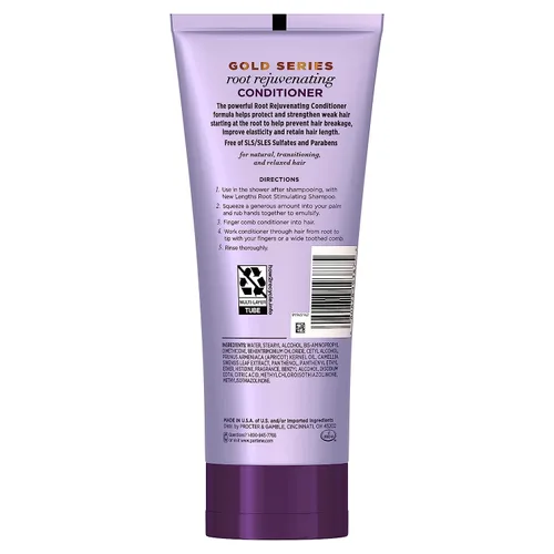 Miniatura 2 de Pantene Gold Series - Acondicionador rejuvenecedor de raíces con aceite de albaricoque y té verde, hidrata y fortalece, para cabello natural