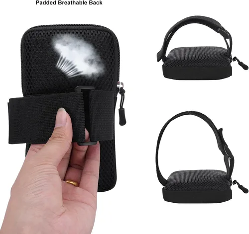 Miniatura 5 de Funda para brazaletes para teléfono celular para mujer, compatible con teléfono celular de 6.28 pulgadas, pantalla completa, color negro