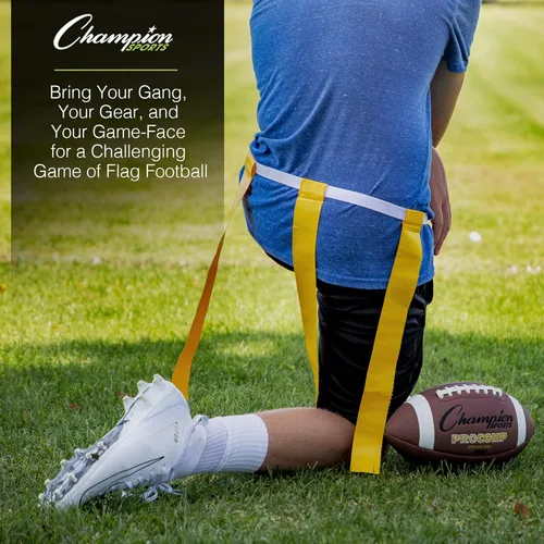 Miniatura 6 de Champion Sports Quick Release Flag Football Set – Durable Belt, 3 Detachable Flags & Adjustable Fit (25”-50”)