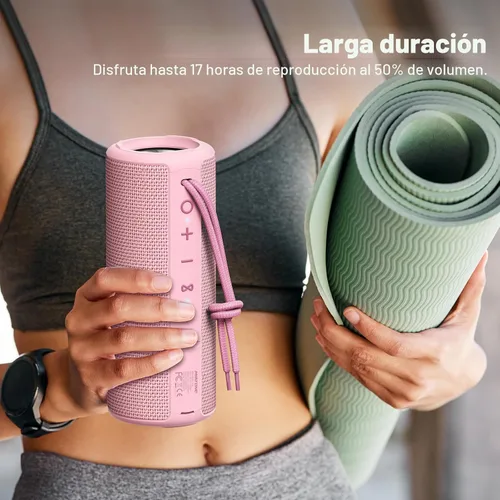 Miniatura 6 de MIATONE Boombox Altavoz Bluetooth Portátil para Exteriores Impermeable Altavoces Inalámbricos Regalos para Mujeres Madres Mamá Esposa Ella - Rosa