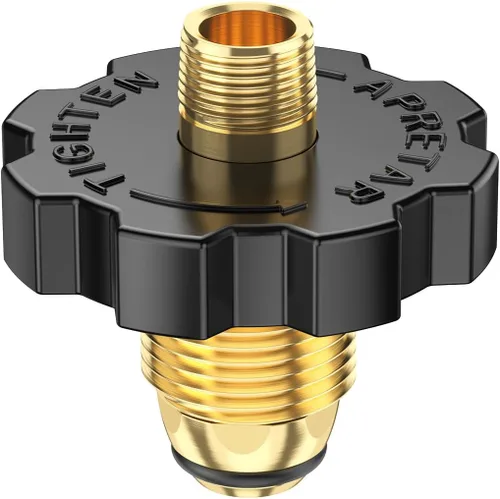 Miniatura 6 de 1 enchufe adaptador de tanque de gas propano POL con exceso de flujo a rosca macho NPT de 1/4 pulgadas, conector de tanque de propano de 5-100