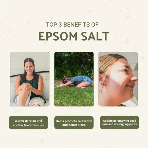 Miniatura 2 de Sal de Epsom (48 onzas) – Directa desde la orilla del mar muerto – Sal orgánica como exfoliantes corporales, sal de baño y baño de pies, 2 paquetes