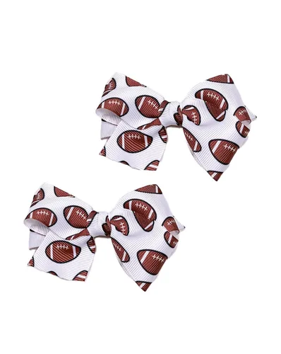 Miniatura 12 de BBTDIN Baby Football Turban Headband Girl Football Bows Baby Football Hair Band Bow BBG19 (3 Pcs-F1)