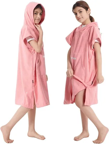 Miniatura 6 de Hiturbo Poncho de toalla cambiante para niños: toallas de baño absorbentes de secado rápido con capucha - Poncho de microfibra para nadar surf