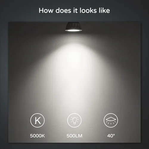 Miniatura 3 de Bombillas LED MR16 regulables, reemplazo halógeno de 50 W, base bi-pin GU5.3 blanco frío de 5000 K, ángulo de haz estrecho de 40 grados, 5 W 12 V CA