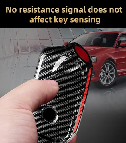 Miniatura 2 de ontto Funda para llavero de automóvil con patrón de carbono para Kia Stinger GT K9 K900 Sportage R Stinger Cerato Sorento 2018 en adelante