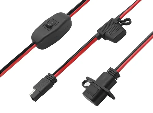 Miniatura 4 de SAE a SAE - Cable de puerto de pared lateral de toma de corriente solar, 12 AWG resistente a la intemperie, SAE de conexión rápida, montaje en panel