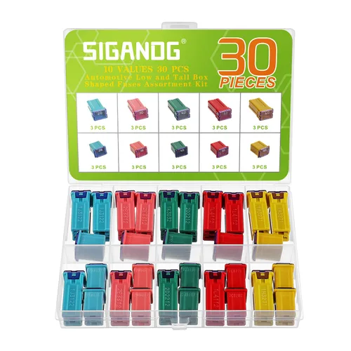 Miniatura 6 de 10 piezas de fusibles en bloque Jcase para camiones, autos y SUV (20A/30A/40A/50A/60A, 2 piezas de cada uno)