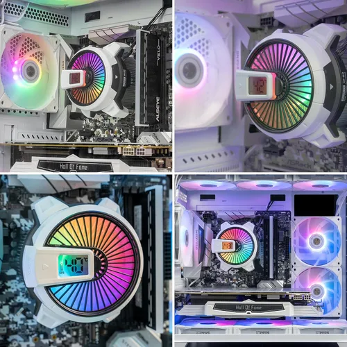 Miniatura 7 de ALSEYE W90 Enfriador de CPU, Enfriador de CPU con Visualización de Temperatura para Caja de PC de Tamaño Pequeño con Potente Ventilador