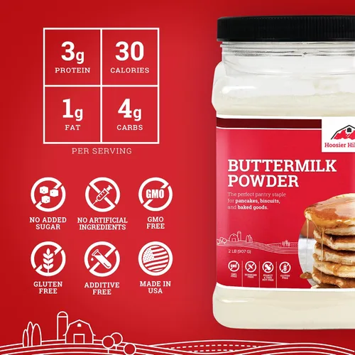 Miniatura 6 de Polvo de mantequilla, Hoosier Hill Farm (2 libras) sin gluten y sin hormonas. Fabricado en Estados Unidos.