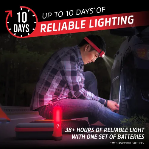 Miniatura 3 de Energizer WeatheReady - Kit de corte de energía con linterna LED 2 en 1, linterna frontal LED, IPX4 resistente al agua, baterías AA + AAA, estuche