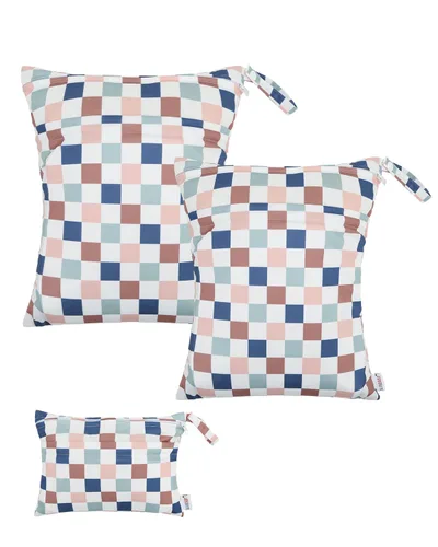 Miniatura 32 de ALVABABY 2 bolsas de pañales de tela para ropa húmeda, reutilizables con dos bolsillos con cremallera, para viajes, playa, piscina, guardería