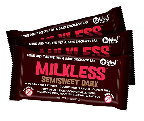 No Whey Foods - Barras de chocolate sin leche - Veganas, sin lácteos, sin maní, sin nueces, sin soya y sin gluten
