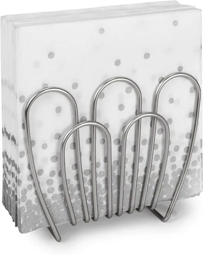 Miniatura 20 de Spectrum Pantry Works 40878 - Servilletero vertical con asa, almacenamiento de servilletas contemporáneo para mesa de comedor, almacenamiento