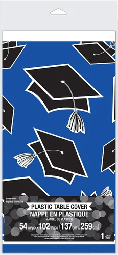 Miniatura 4 de Creative Converting Mantel de plástico, 54 x 102 pulgadas, azul cobalto (paquete de 3)
