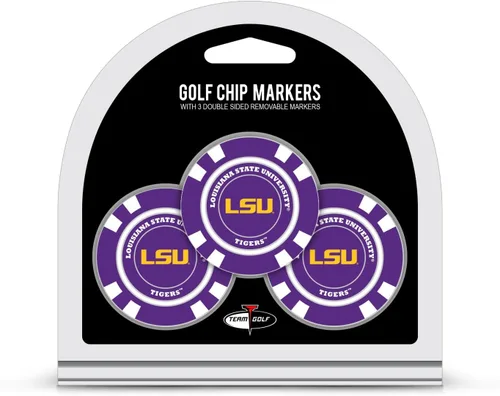 Miniatura 30 de Team Golf NCAA - Marcadores para pelotas de golf tamaño de ficha de póquer con marcadores de doble cara esmaltados más pequeños