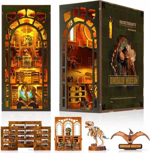 Miniatura 7 de Kit de rincón de lectura - Rompecabezas 3D de madera con luces LED - Manualidades para adultos y adolescentes - Decoración para insertar