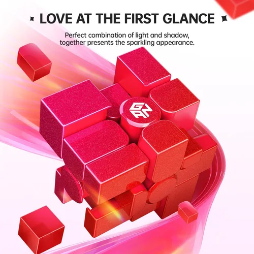Miniatura 5 de GAN MirrorM - Cubo magnético con recubrimiento UV, 3x3x3, 48 imanes con purpurina y destellos, cubo de velocidad de espejo, rompecabezas, juguetes
