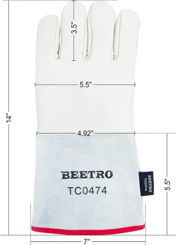 Miniatura 2 de BEETRO - Guantes anticongelantes de -292℉/-180℃ o superior para manejo de hielo seco, nitrógeno líquido, esponja e interior de algodón