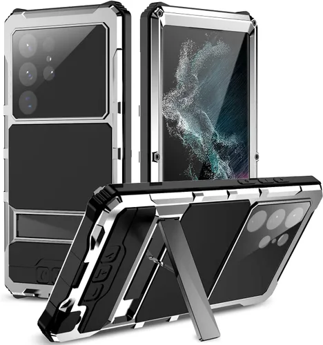 Miniatura 4 de Lunivop Funda para Samsung Galaxy S22 Ultra (6.8 pulgadas), carcasa rígida de metal 2022 para tornillo, protección de lente de pantalla integrada