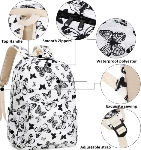 Miniatura 13 de Joyfulife Mochilas para niñas, mochilas para niños, mochilas para adolescentes, mochila para estudiantes escolares con lonchera, bolsas para lápices