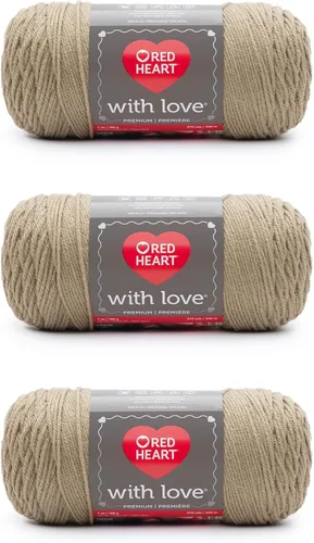 Miniatura 44 de Red Heart with Love Berry - Hilo rojo – Paquete de 3 unidades de 6.98 oz/7 onzas – Acrílico – 4 medianos (peinado) – 370 yardas – Tejido/ganchillo