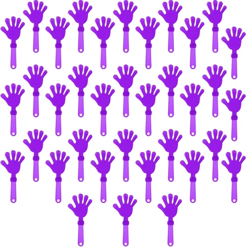 Miniatura 11 de 36 pinzas de mano negras de 7.5 pulgadas para hacer ruido, regalos de fiesta, plástico para eventos deportivos, bailar, baile, baloncesto, fútbol