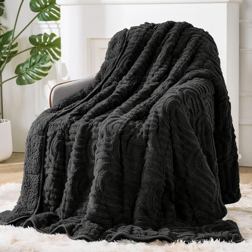 Manta con Peso de Vellón Sherpa para Adultos Excelente para Dormir, 15 libras de Doble Cara Suave y Difusa Mantas Pesadas para Sofá Cama Sofá,
