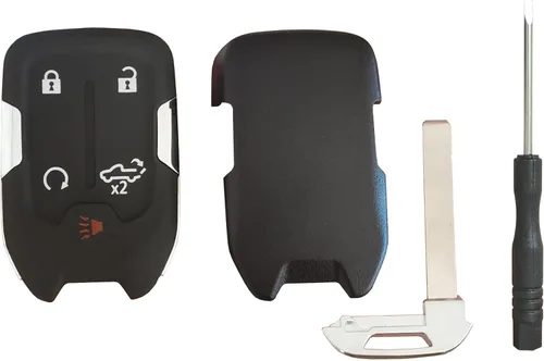 Miniatura 5 de Reemplazo para carcasa de llavero remoto de entrada sin llave compatible con Chevy Silverado y GMC Sierra 1500 2500HD 3500HD 2019-2022 (1-Negro)