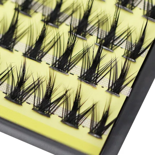 Miniatura 5 de Bodermincer Pestañas postizas de 154 racimos 3D esponjosas de un solo racimo, abanicos de volumen, pestañas individuales segmentadas, pestañas
