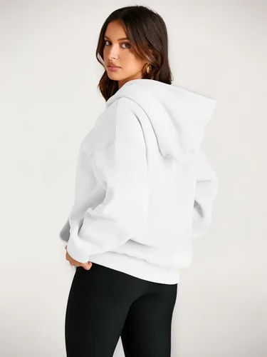 Miniatura 254 de Trendy Queen - Sudaderas extragrandes con capucha para mujer, suéteres de manga larga, sin botones, de vellón, de otoño, ropa de invierno