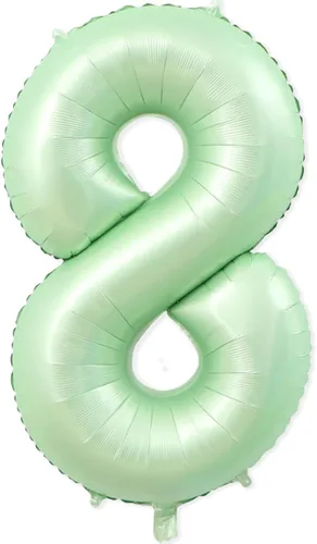 Miniatura 18 de 1 globo de aluminio verde claro de 40 pulgadas, globos gigantes de helio número 1 para niños y niñas, decoraciones de primer cumpleaños, baby