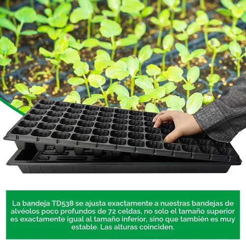Miniatura 6 de RooTrimmer 10 paquetes de bandejas de inicio de semillas 1020 y 10 piezas de bandejas de 72 celdas para semilleros, bandeja de semilleros