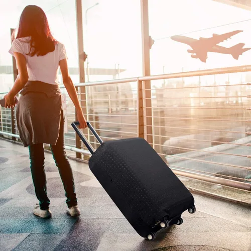 Miniatura 6 de Protector de equipaje de viaje protector de maleta lavable antiarañazos fundas de equipaje de elastano Negro S Fit 19-21 Inch Luggage