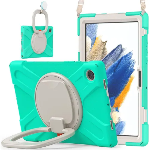 Miniatura 66 de 360 Rotation Case for Galaxy Tab ActivePro/Tab Active4 Pro/Active 5 Pro 10.1" Sturdy Cover Rotate Ring Stand Shoulder Carrying Strap Hand Strap
