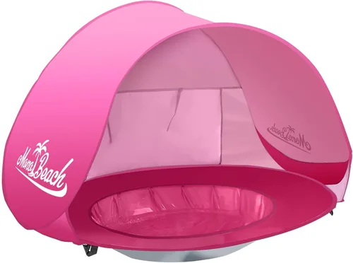 Miniatura 8 de Monobeach Tienda de campaña de playa para bebés con piscina: tienda de campaña desplegable con estrellas marrones para niños pequeños, refugio