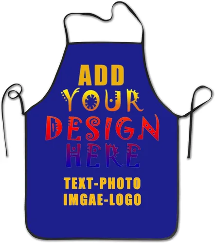 Miniatura 35 de Delantal personalizado personalizado para mujeres y hombres, delantales de cocina para cocinero, nombre personalizado, texto, logotipo, imagen
