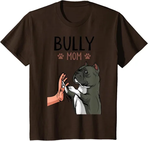 Miniatura 49 de American Bully Mom Cute Dog Mama Camiseta divertida para mujer, Blanco, S