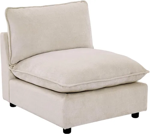 Miniatura 35 de Iroomy Oversized Modular Sectional Sofa, Chenille Cloud Couch, Deep Comfy Seat, 4-Seater Sofas, Couches, Living Room, Beige
