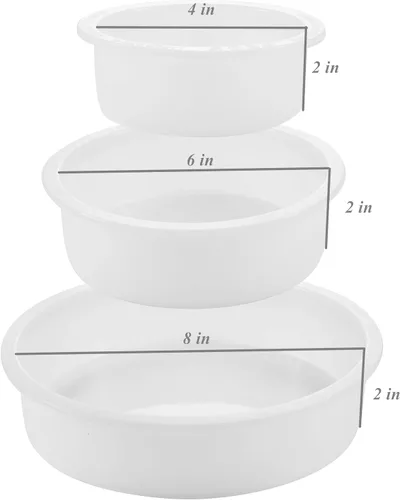 Miniatura 2 de 3 moldes de silicona de círculo profundo para resina, moldes de resina grandes brillantes redondos profundos, 8 x 2 pulgadas de alto. 6 x 2 pulgadas