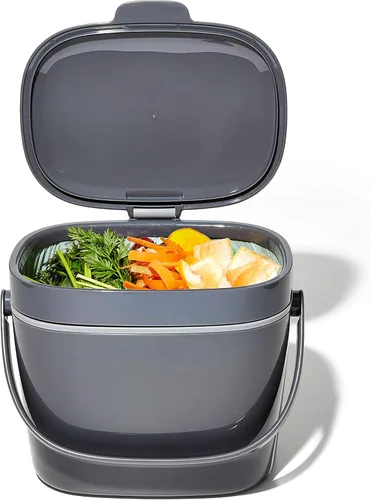 Miniatura 12 de OXO Good Grips - Contenedor de compost fácil de limpiar, carbón (1,75 galones)