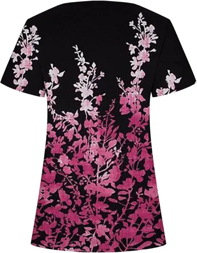 Miniatura 5 de Blouses for Women Fashion 2023 Funny Short Sleeve Shirts Womens Tops Dressy Casual Square Neck Summer Womens Clothes
