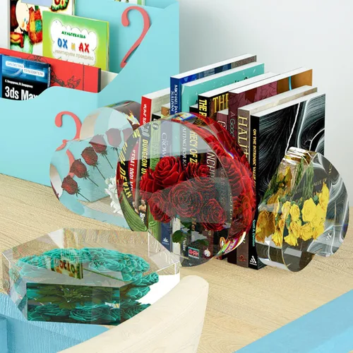 Miniatura 3 de Cayway Moldes de silicona con forma de corazón grande para flores, fundición de resina, boda de bricolaje, decoración del hogar