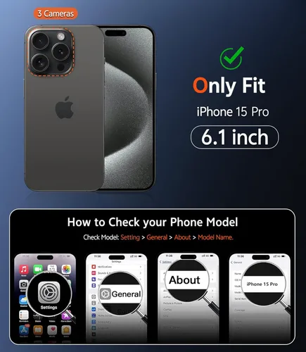 Miniatura 612 de FNTCASE Funda para iPhone 13 Pro-Max: Fundas magnéticas transparentes compatibles con Magsafe Slim anti amarillamiento protección contra caídas