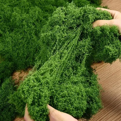 Miniatura 4 de Draupnir Musgo verde falso para plantas en maceta, musgo falso de 10.6 onzas para plantas de interior, musgo sintético para manualidades, decoración