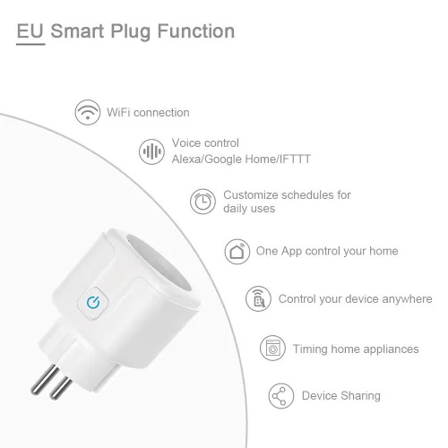 Miniatura 4 de Zigbee - Enchufe inteligente compatible con Alexa, Google Assistant, control de aplicación y voz, requiere ZigBee Hub, UE (16A)