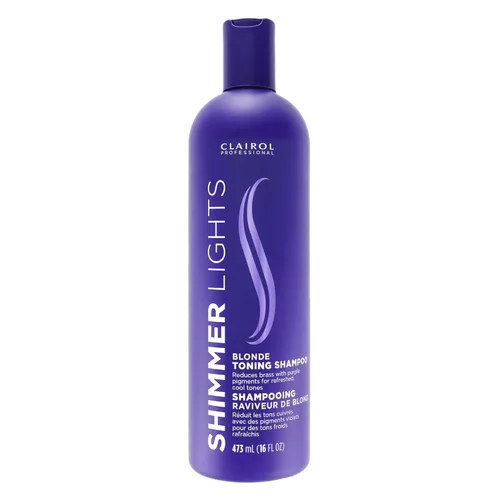 Clairol Professional Shimmer Lights Purple Shampoo fl. Oz | Neutraliza los tonos latones y amarillos para cabello rubio y gris plateado con reflejos
