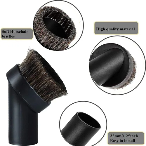Miniatura 4 de Shop Vac Attachments - Cepillo redondo de repuesto para polvo, cerdas suaves, 1.25 pulgadas, 1-1/4 pulgadas, 1.260 in, cepillo negro para cepillos